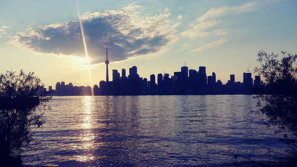 Toronto Skyline Sun Cn Tower Tower Buildings Toronto Skyline Sun Cn Tower Tower Buildings
