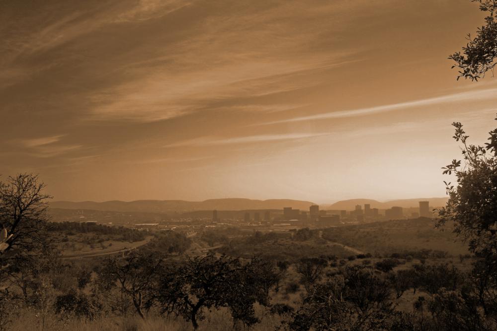 Landscape In Sepia - View From Hill Landscape In Sepia - View From Hill