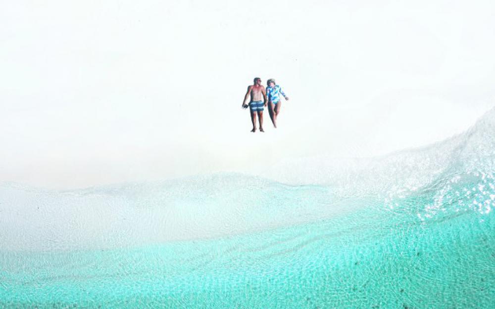 Romantic young couple on the beach Romantic young couple on the beach