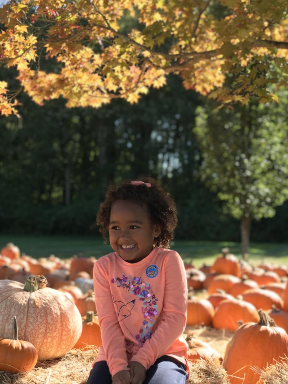 Enjoying pumpkin patch Enjoying pumpkin patch