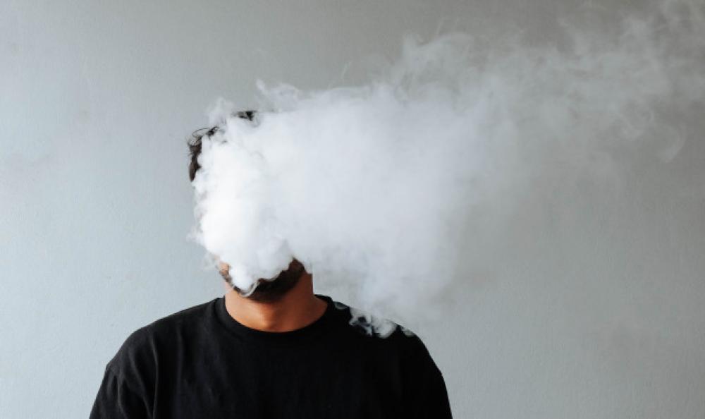 cloud on man face cloud on man face