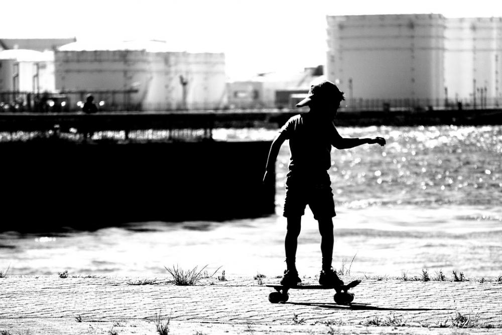 Kids Skateboard Sea Summer Landscape Sun Natural Kids Skateboard Sea Summer Landscape Sun Natural