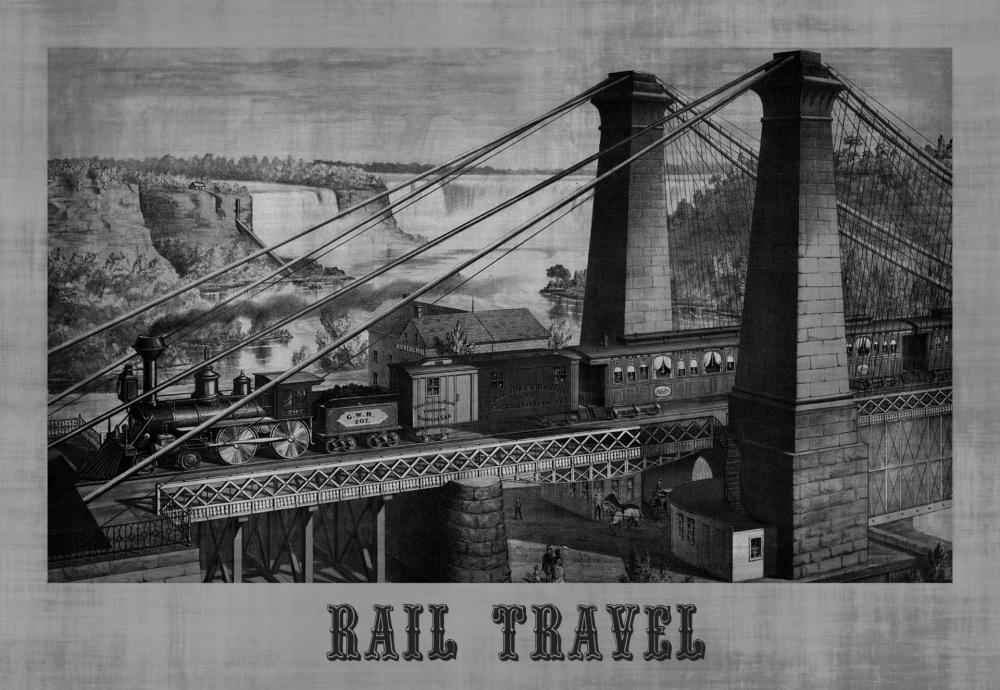 Travel Rails Vintage Poster Travel Rails Vintage Poster
