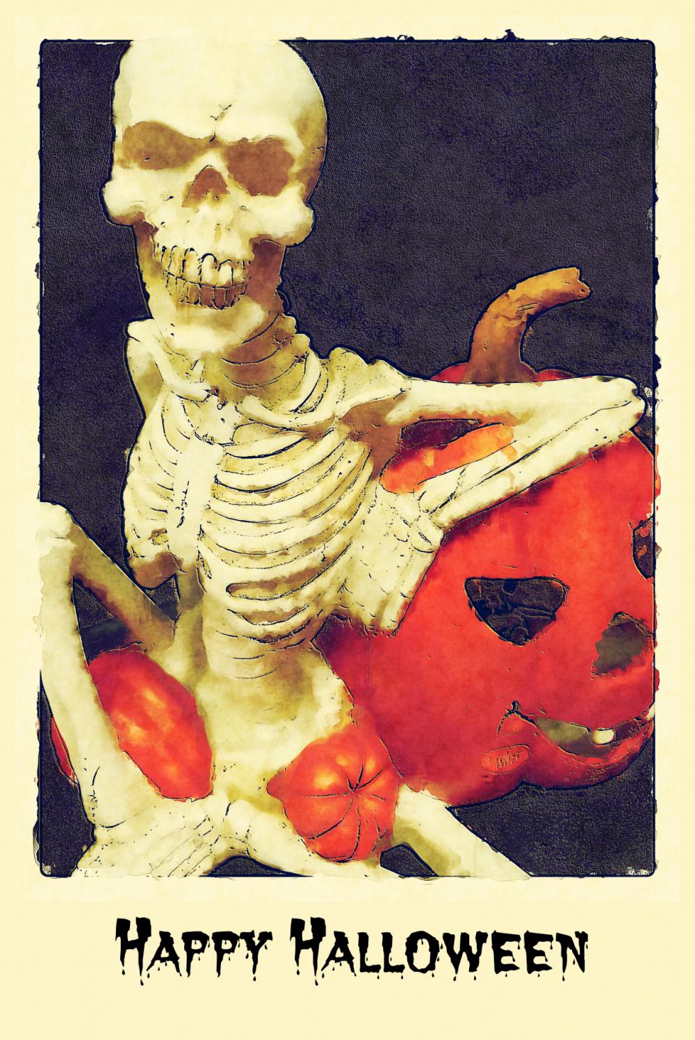 Happy Halloween Skeleton Happy Halloween Skeleton