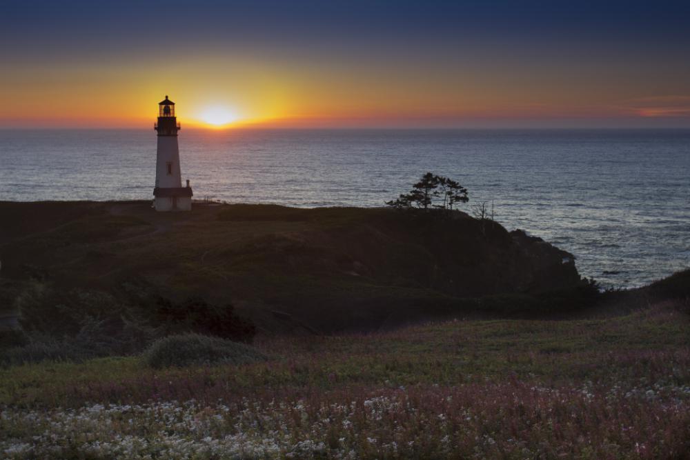 lighthouse landscape sunset ocean sea lighthouse landscape sunset ocean sea