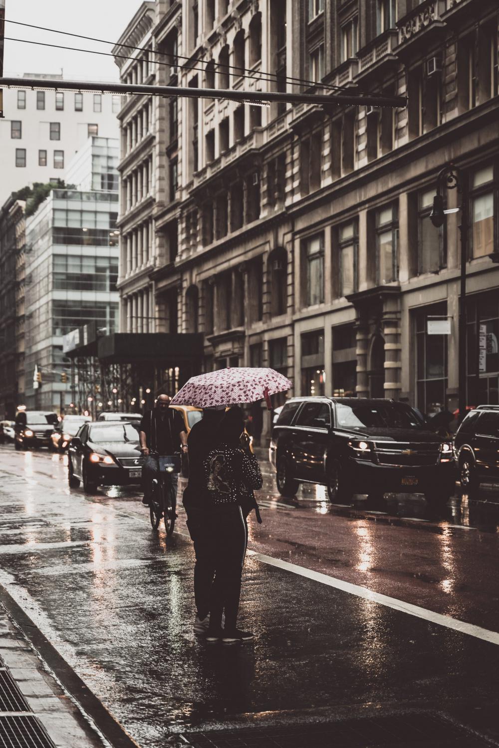 Standing In The Rain In The City Photo Standing In The Rain In The City Photo