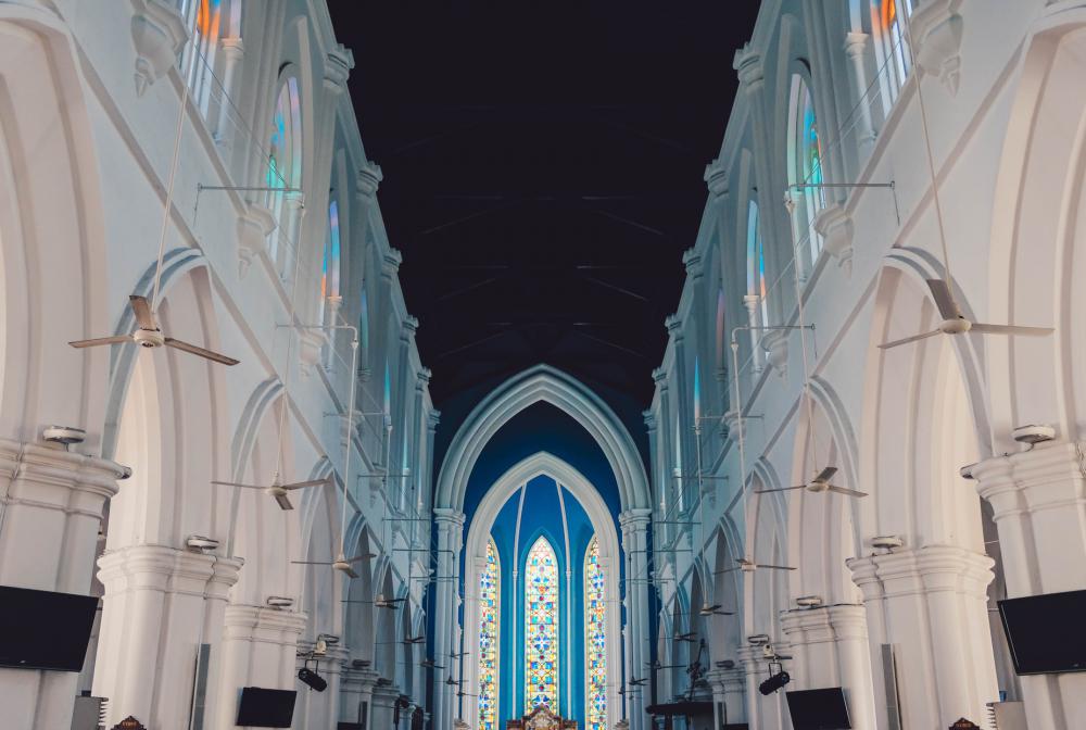 Blue And White Church Photo Blue And White Church Photo