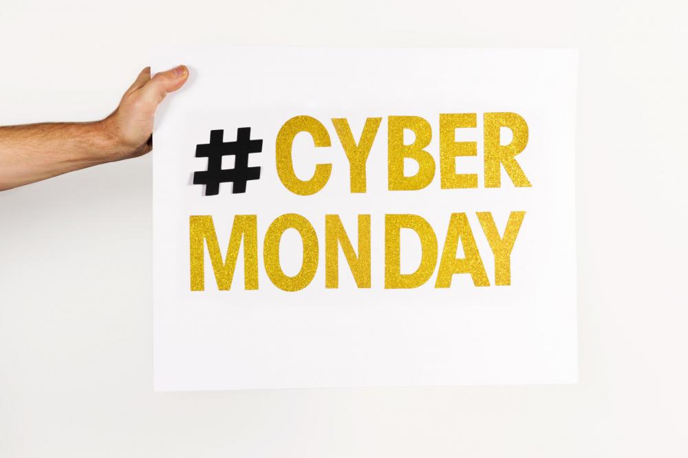 Gold Cyber Monday Sign Photo Gold Cyber Monday Sign Photo