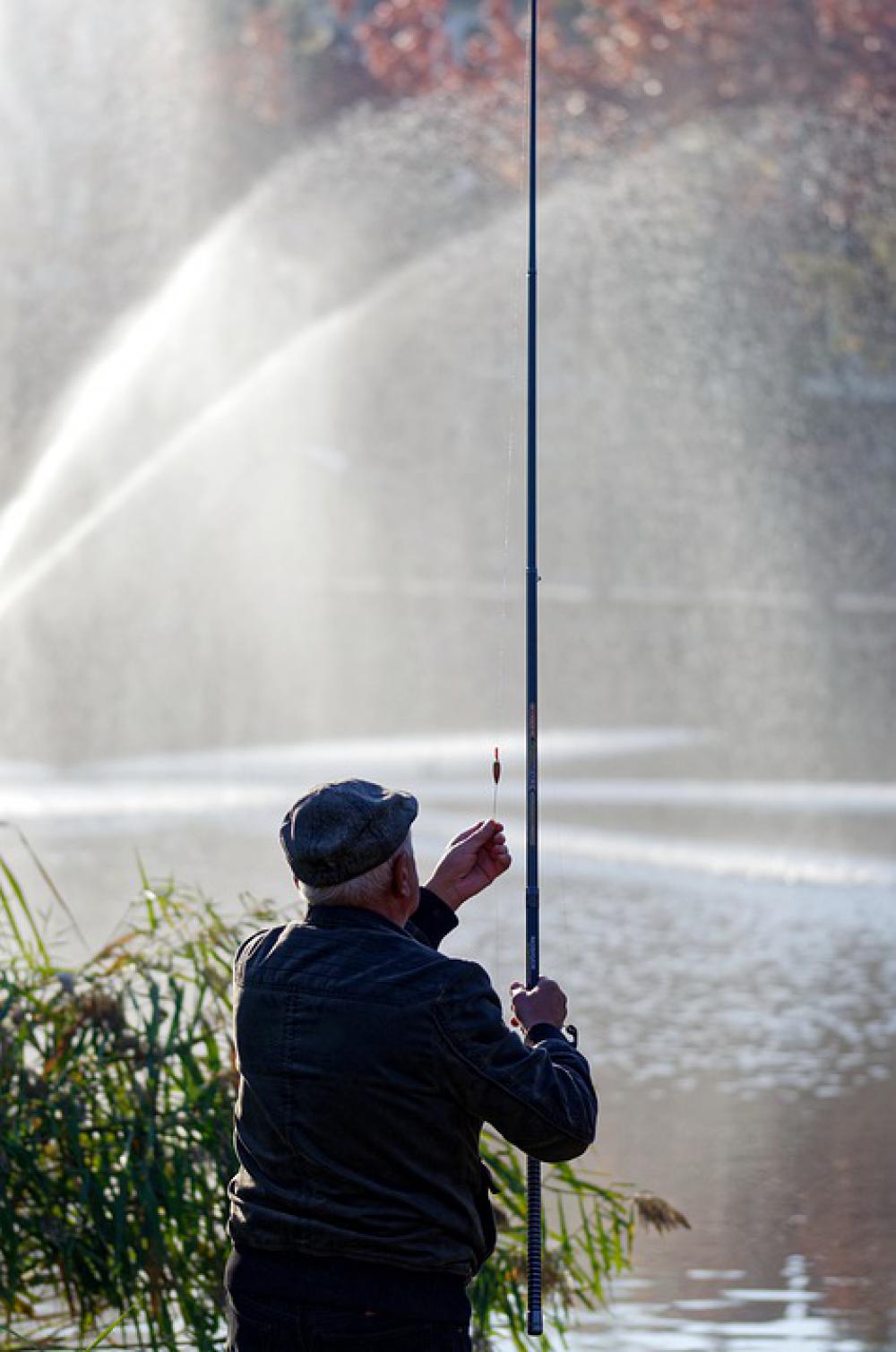 Fisherman Rod Fishing Water Fountain Hobby Fisherman Rod Fishing Water Fountain Hobby