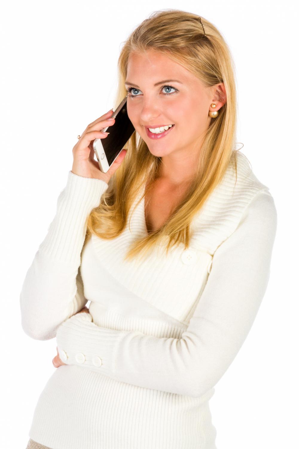 Woman Talking On A Phone Woman Talking On A Phone