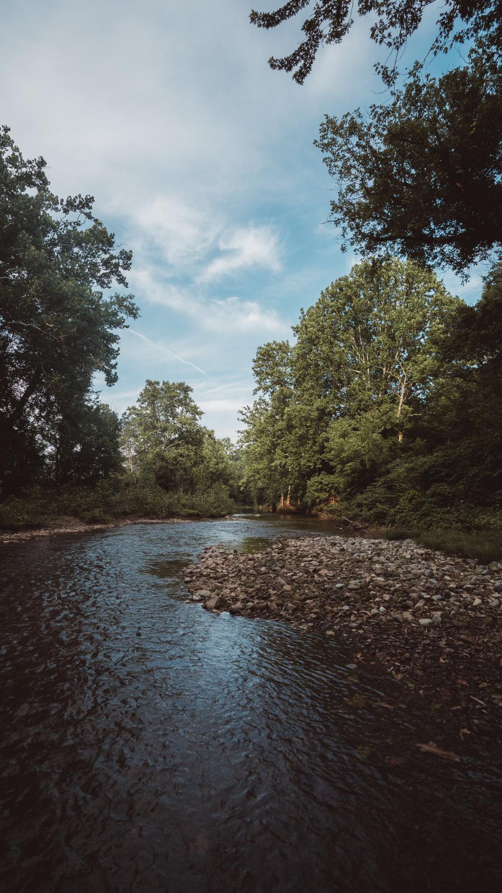 Meandering Shallow River Photo Meandering Shallow River Photo