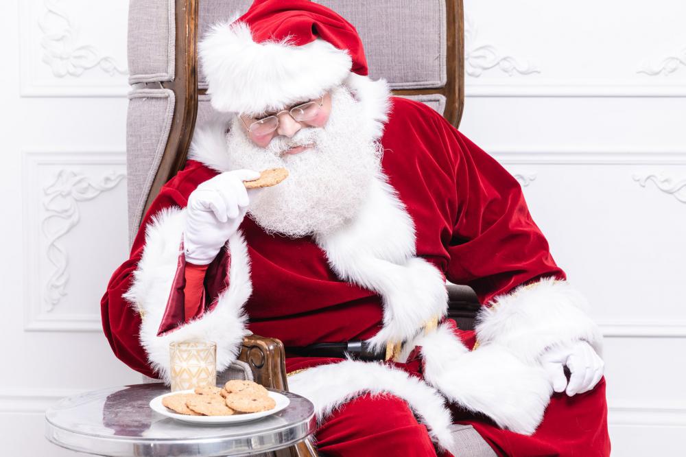 Santa Eats A Cookie Photo Santa Eats A Cookie Photo
