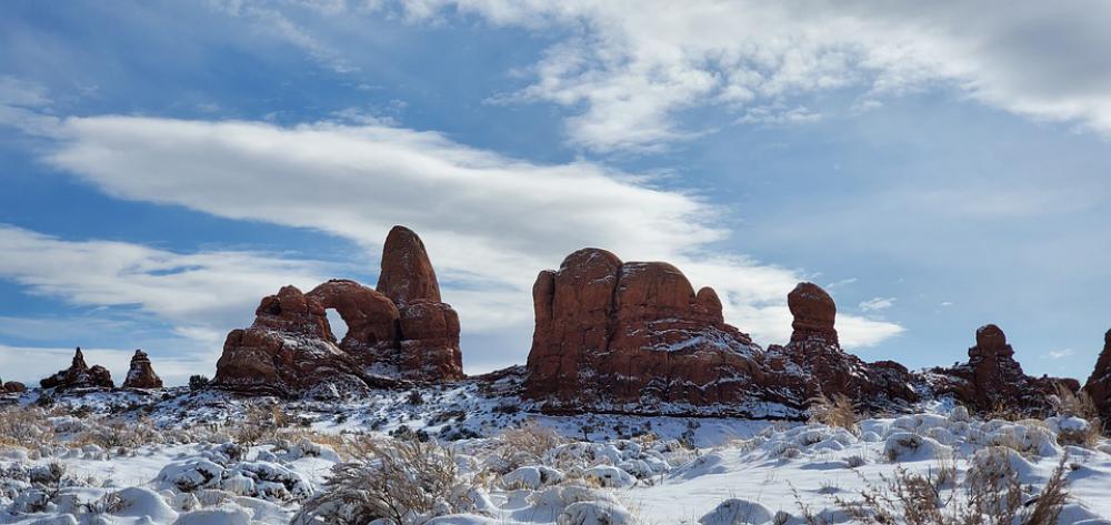 Moab Utah Arches National Park Snow In Moab Moab Utah Arches National Park Snow In Moab