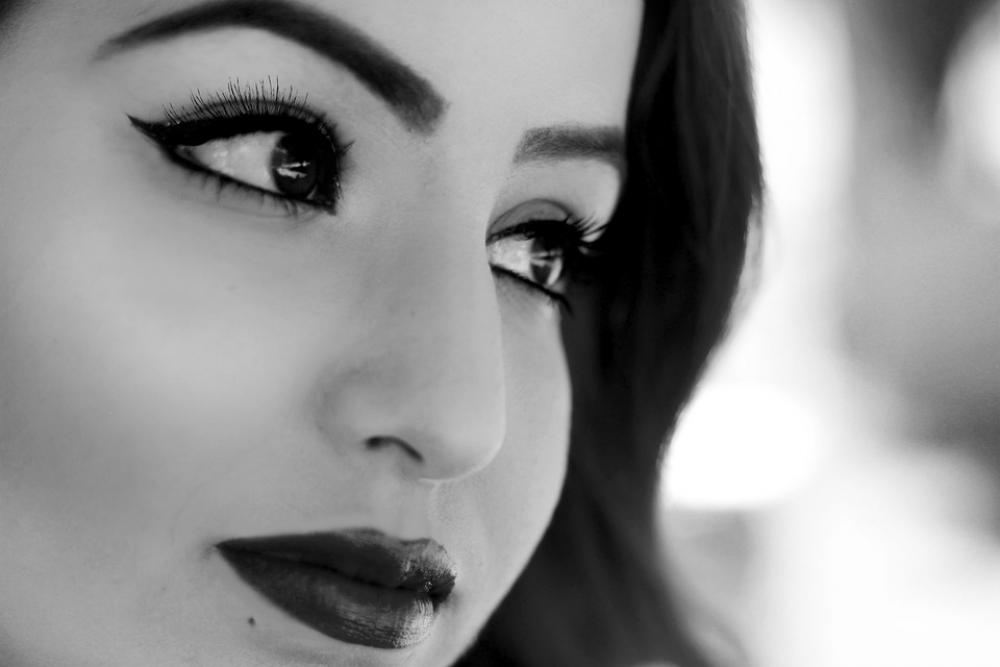 Black And White Face Woman Eye Female Model Black And White Face Woman Eye Female Model