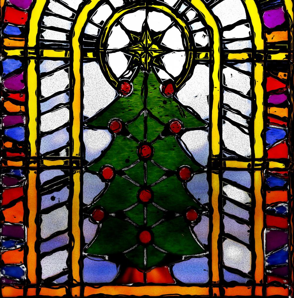 Stained Glass Christmas Tree Stained Glass Christmas Tree