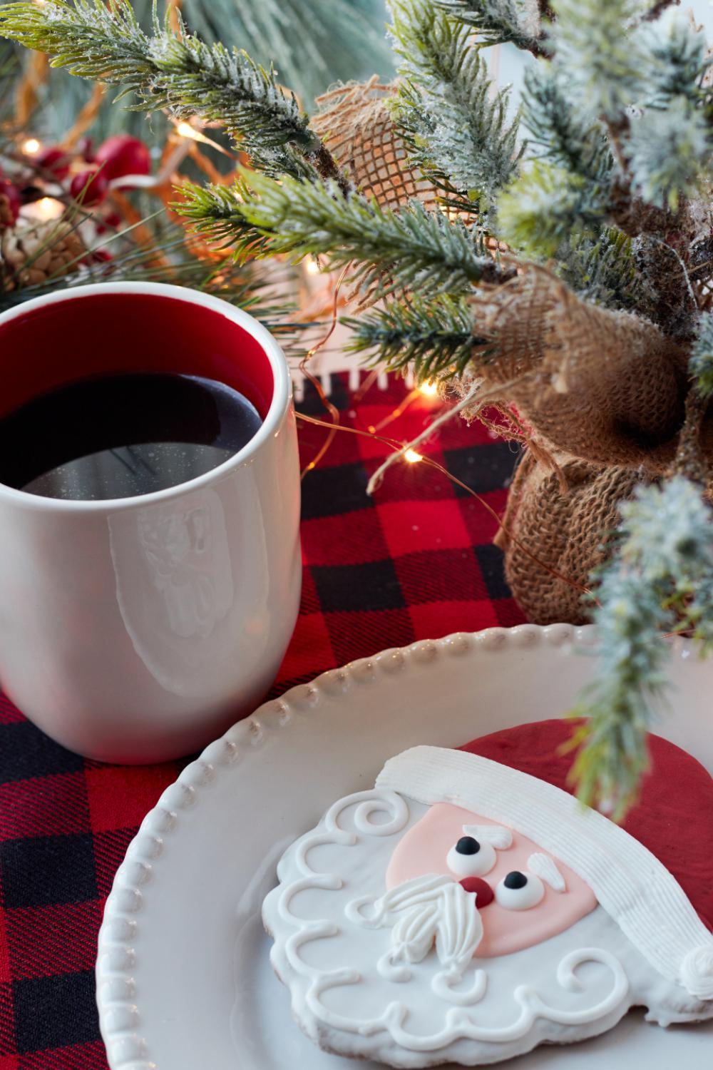 christmas santa cookies coffee festive christmas santa cookies coffee festive