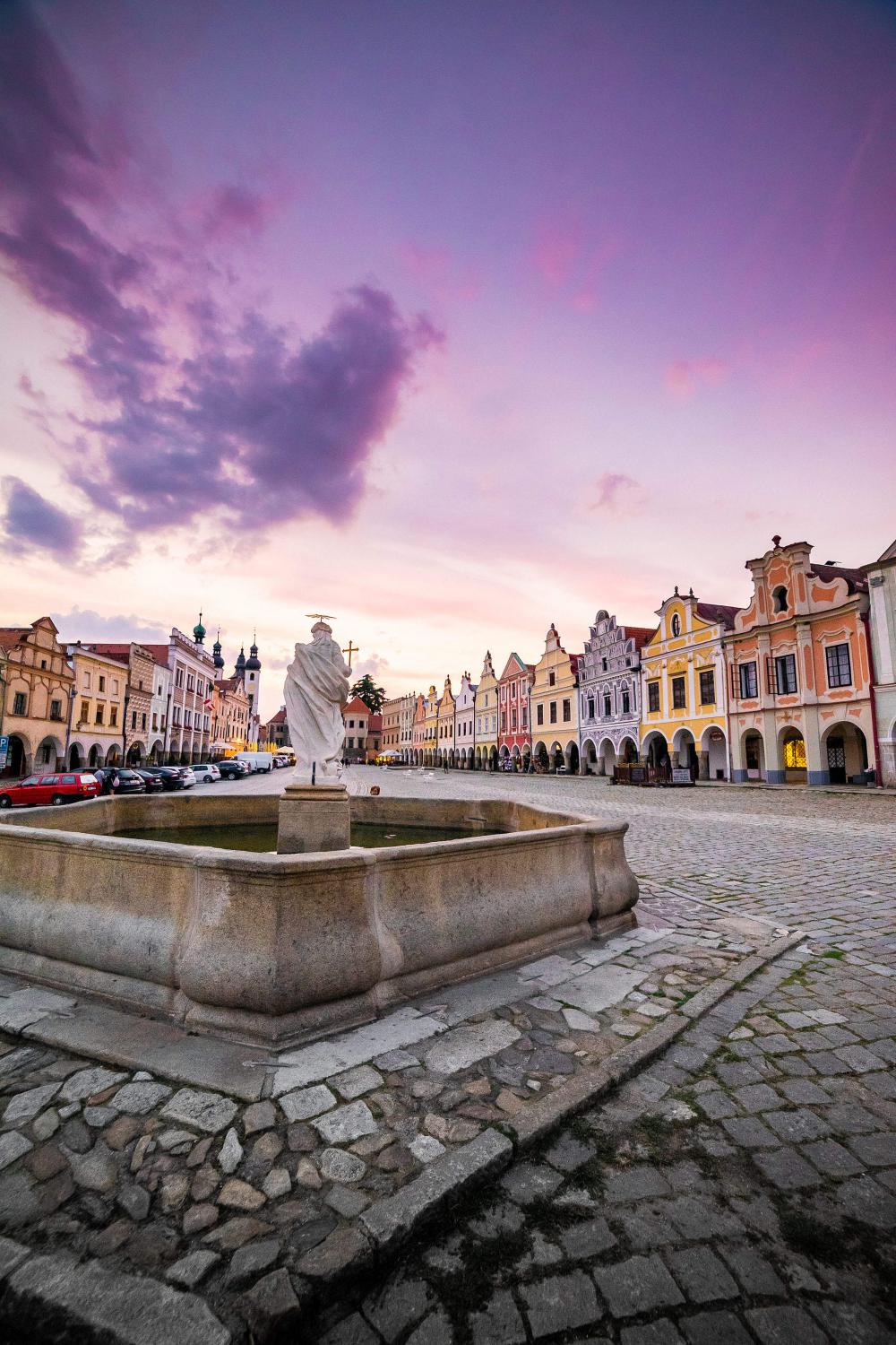 Historical Telč Square Fountain Free Photo Historical Telč Square Fountain Free Photo