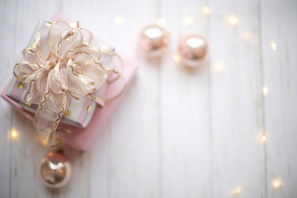 Pink Christmas Border Fame Text Space Present Pink Christmas Border Fame Text Space Present