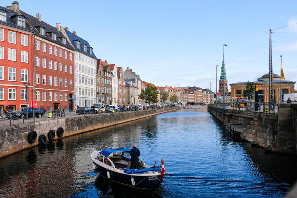 Small Boat on Copenhagen Canals Small Boat on Copenhagen Canals
