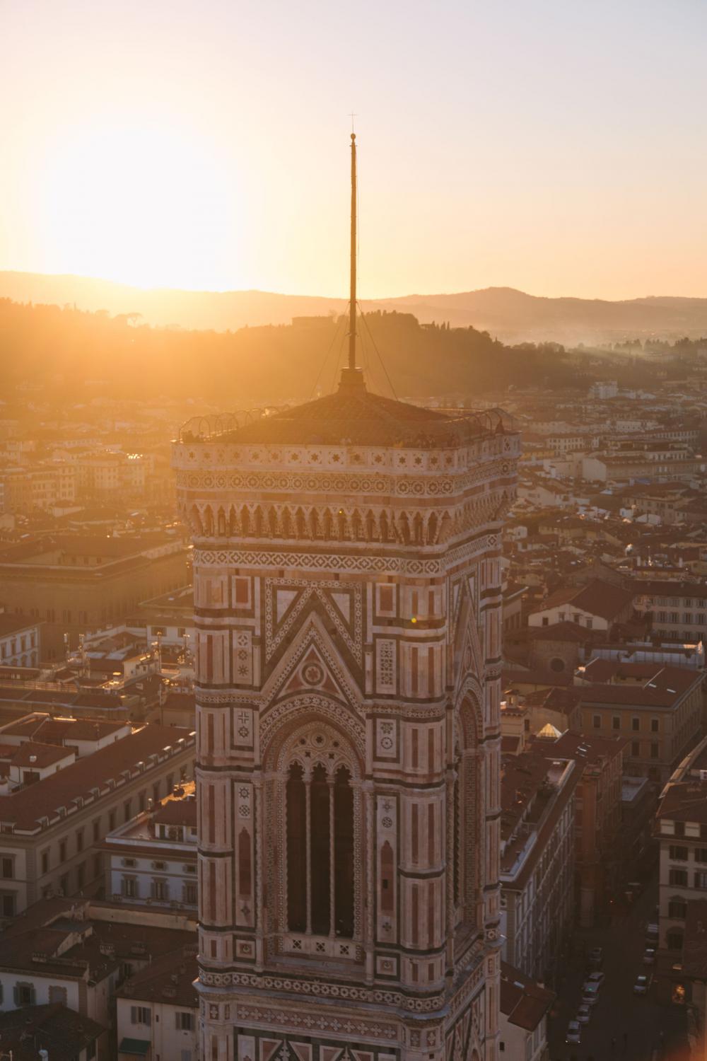 Sunset Behind Tower Photo Sunset Behind Tower Photo