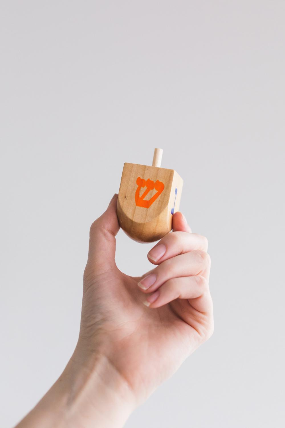 Wooden Dreidel Toy Photo Wooden Dreidel Toy Photo