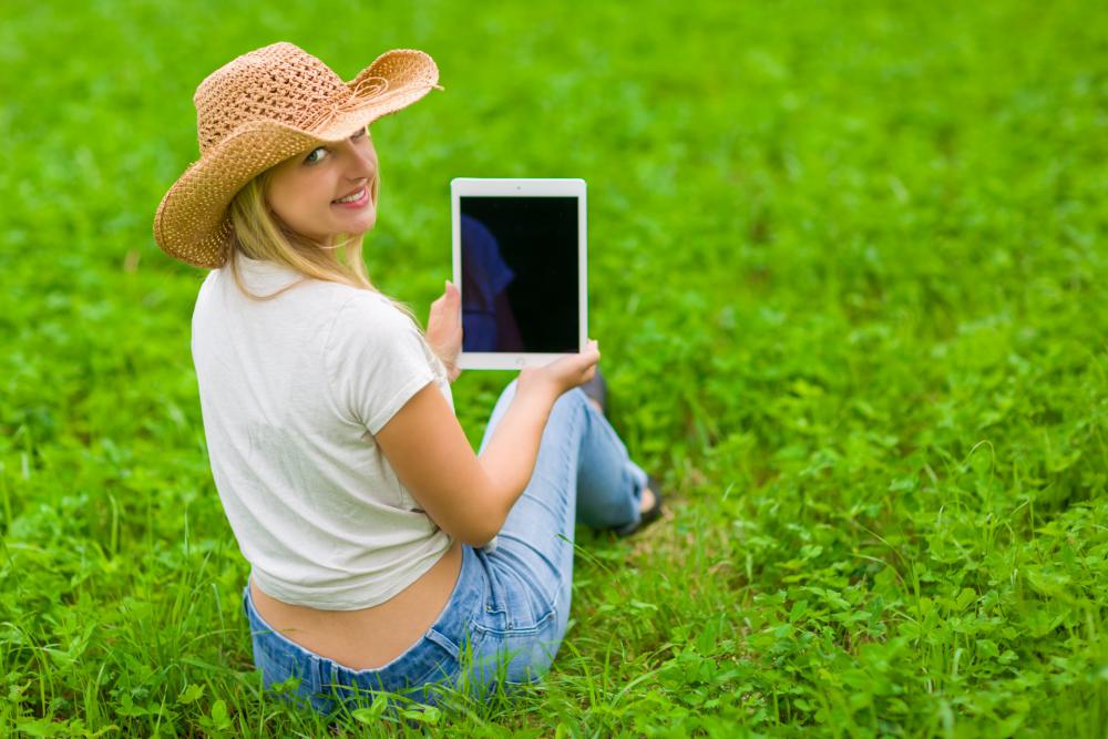 Woman With A Tablet Woman With A Tablet