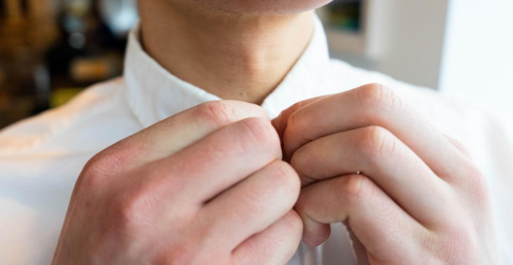 collar man shirt button close up collar man shirt button close up