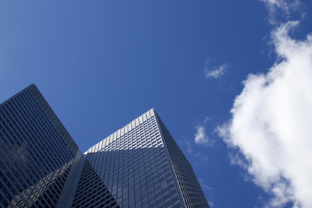 city windows sky clouds downtown city windows sky clouds downtown