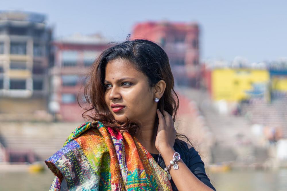 Colorfully Dressed Woman Photo Colorfully Dressed Woman Photo