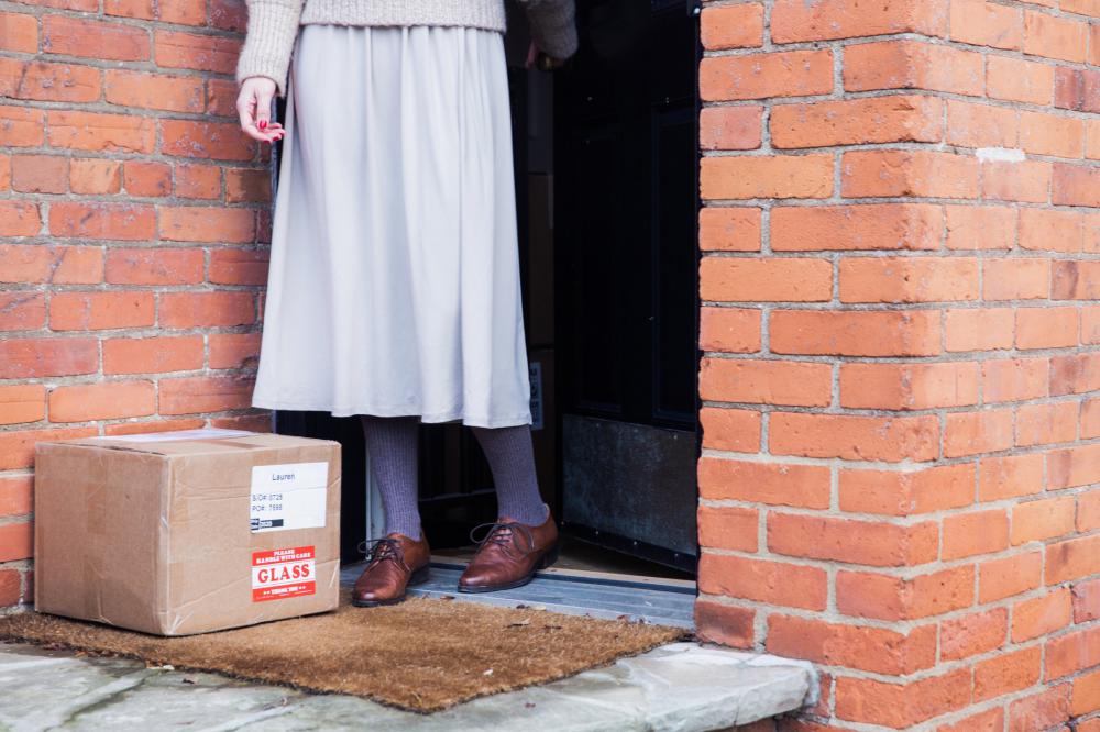 Package Left At The Front Door Photo Package Left At The Front Door Photo