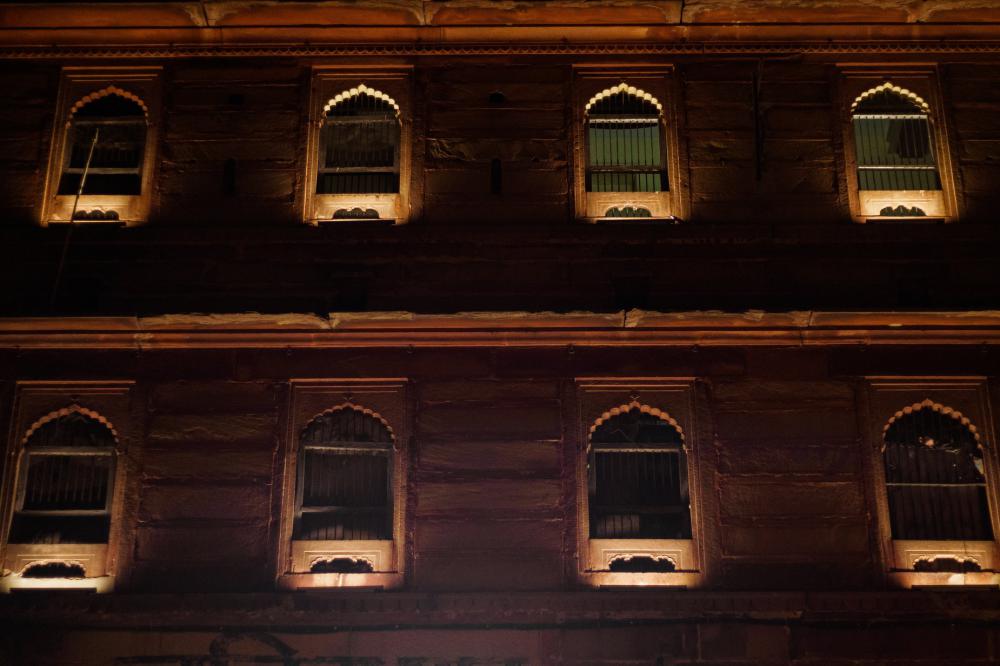 Illuminated Windows At Night Photo Illuminated Windows At Night Photo