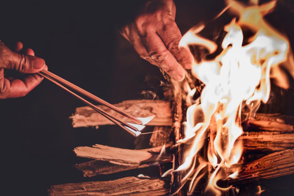 Rekindling A Camp Fire Photo Rekindling A Camp Fire Photo