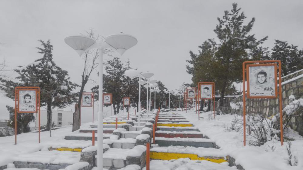 Urban in Tafresh City - Snow Covered Walkway Urban in Tafresh City - Snow Covered Walkway