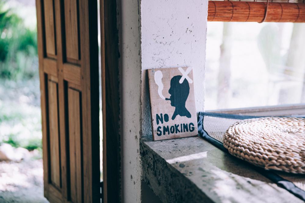 Hand-Painted No Smoking Sign Photo Hand-Painted No Smoking Sign Photo