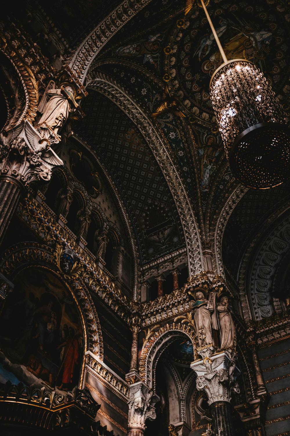 Dramatic Shadows Inside A Church Photo Dramatic Shadows Inside A Church Photo