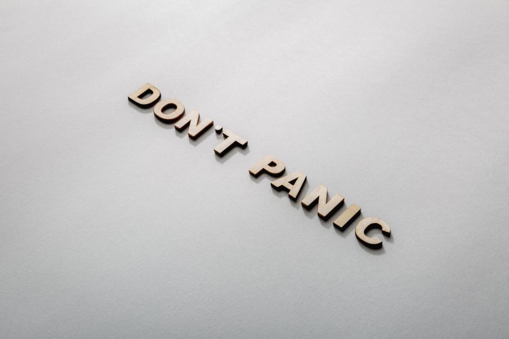 Don't Panic In Wooden Letters Photo Don't Panic In Wooden Letters Photo