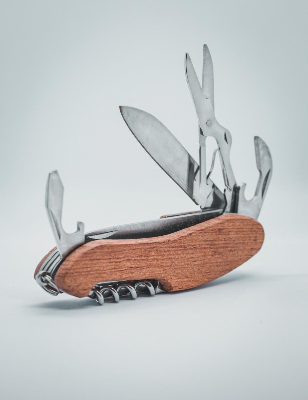 Multitool With Wooden Handle Photo Multitool With Wooden Handle Photo
