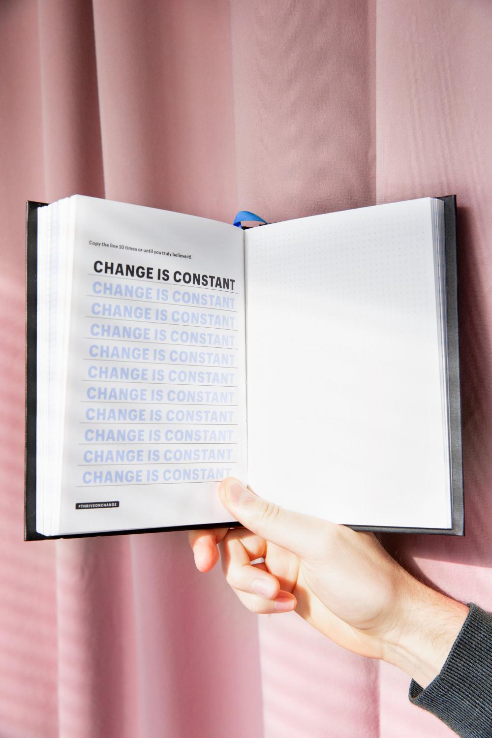 Notebook Reminding Us That Change Is Constant Photo Notebook Reminding Us That Change Is Constant Photo