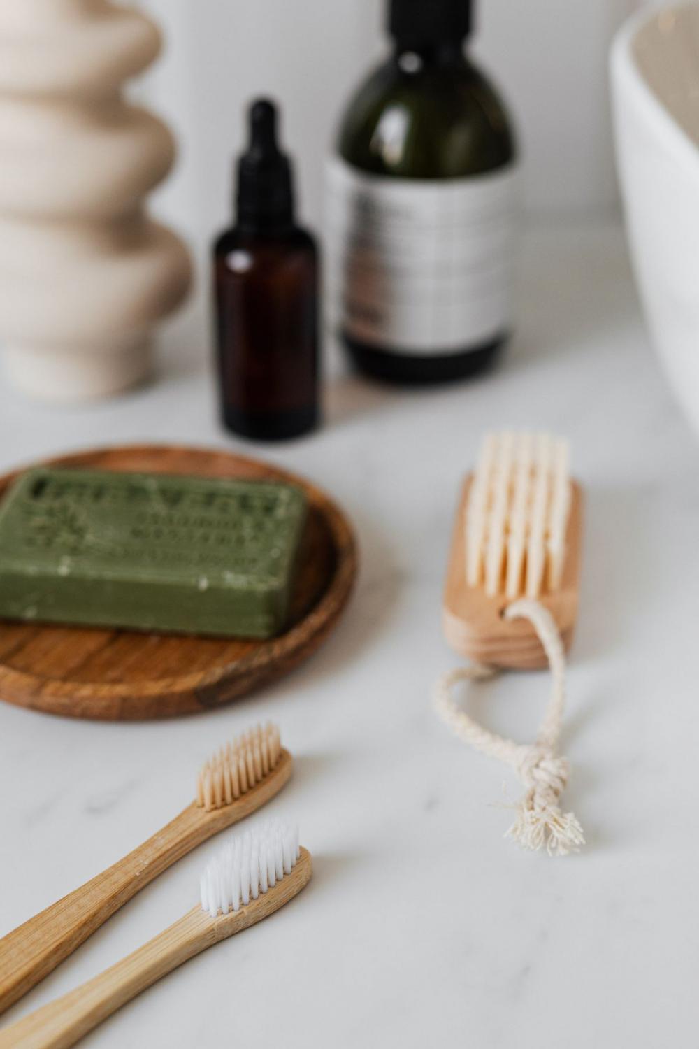 Olive soap on a wooden tray Olive soap on a wooden tray