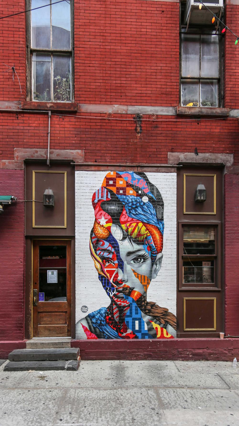 Portrait Of A Woman Painted On Wall Photo Portrait Of A Woman Painted On Wall Photo