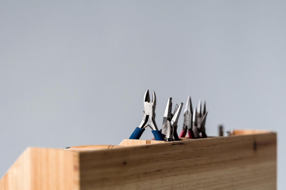 Hand Tools Stored In Wooden Holder Photo Hand Tools Stored In Wooden Holder Photo