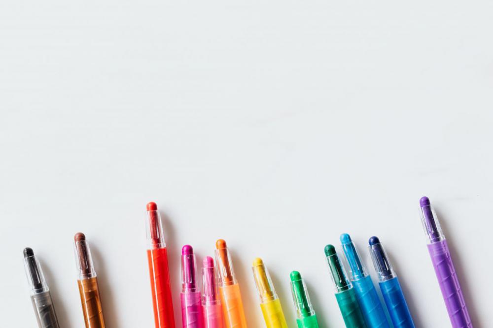 Multicolored crayons Multicolored crayons