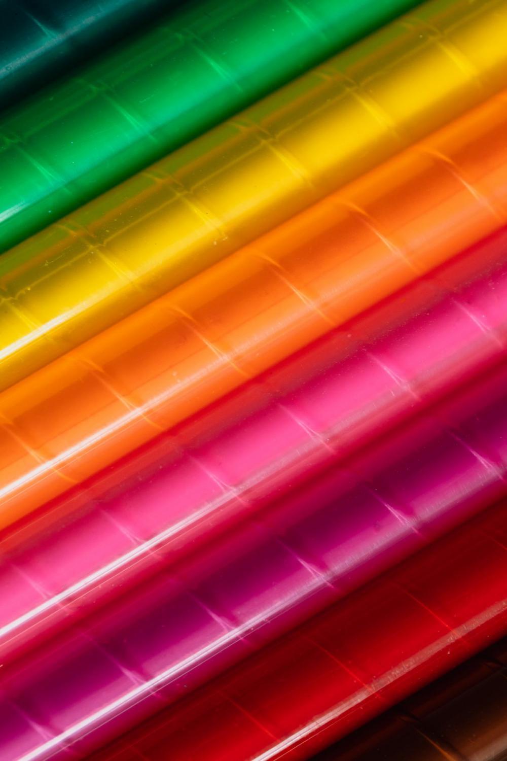 Multicolored crayons Multicolored crayons