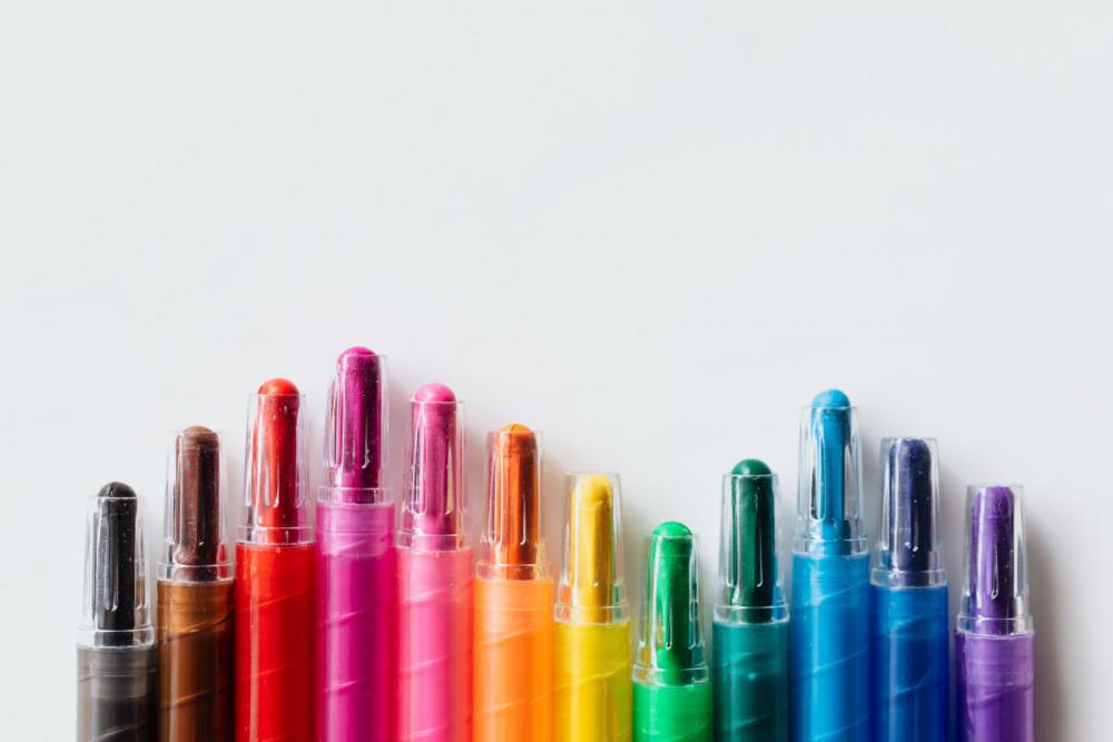 Multicolored crayons Multicolored crayons
