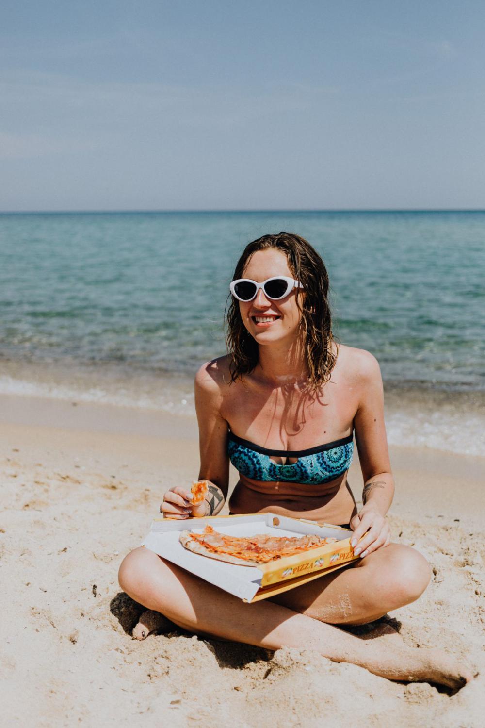 Pizza on the beach of Sardinia Pizza on the beach of Sardinia