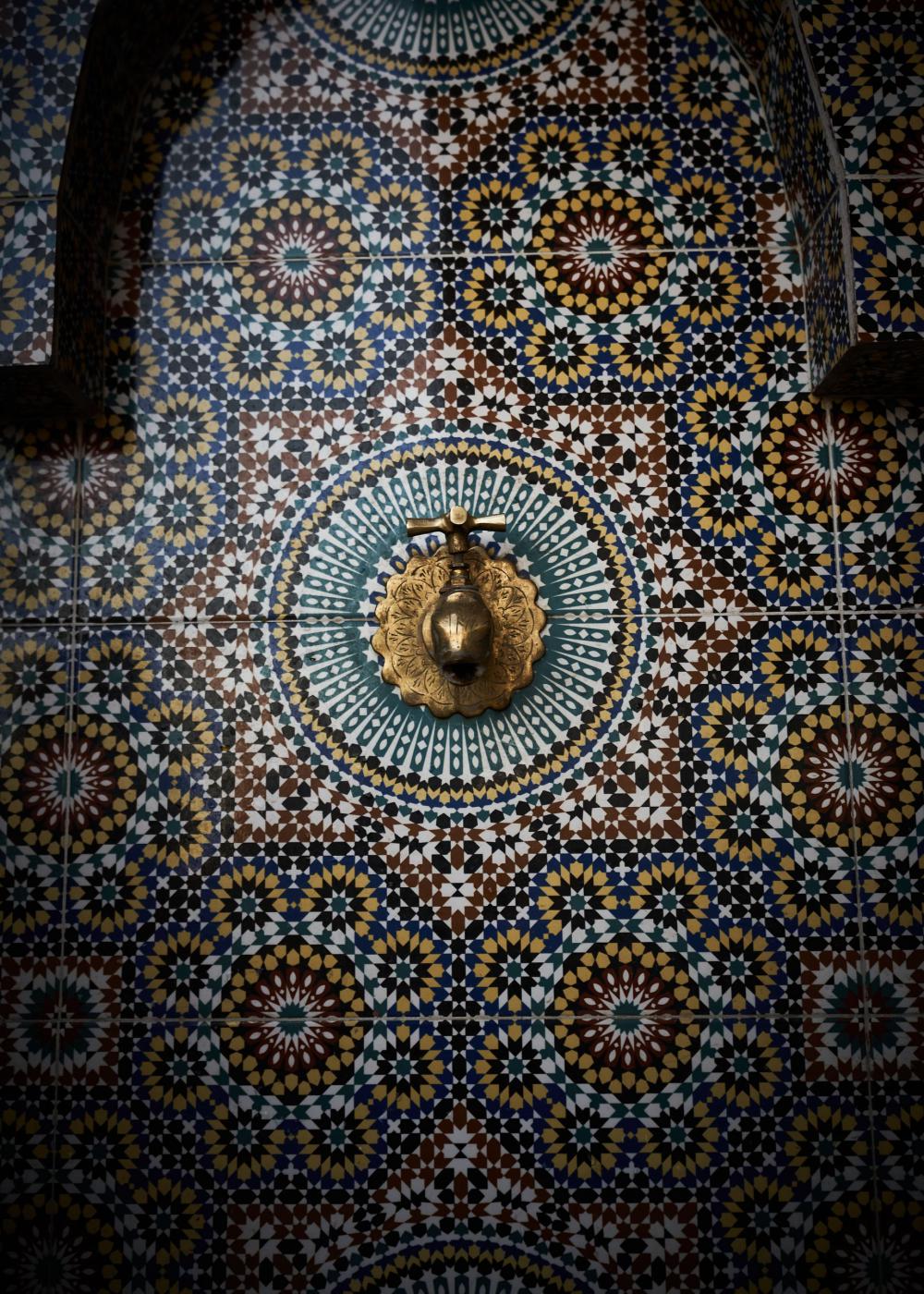 Ornately Designed Mosaic Wall Photo Ornately Designed Mosaic Wall Photo