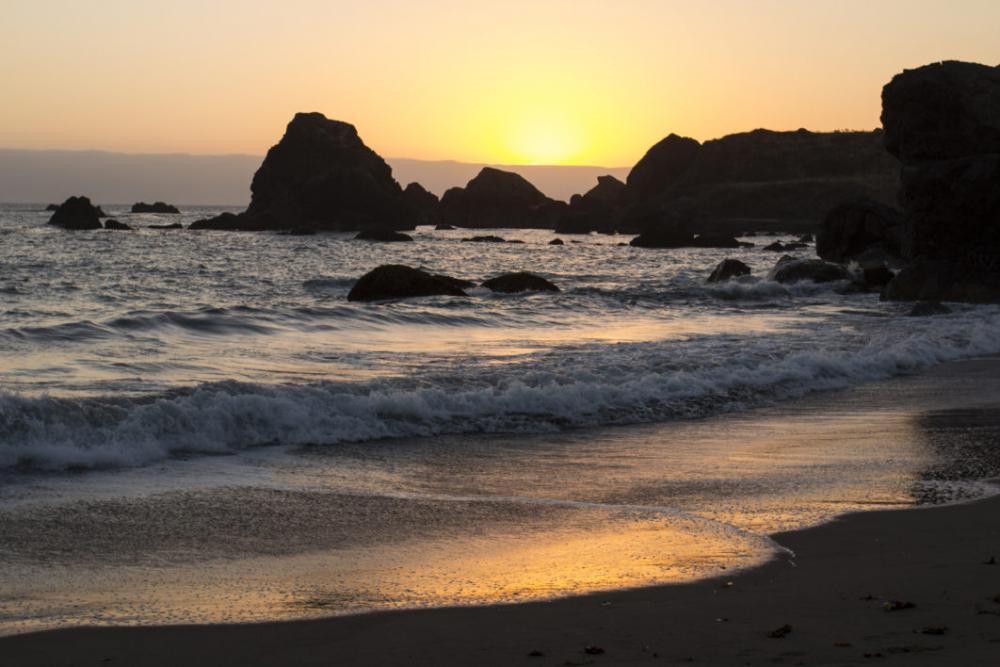 Beach Waves Sunset Free Photo Beach Waves Sunset Free Photo