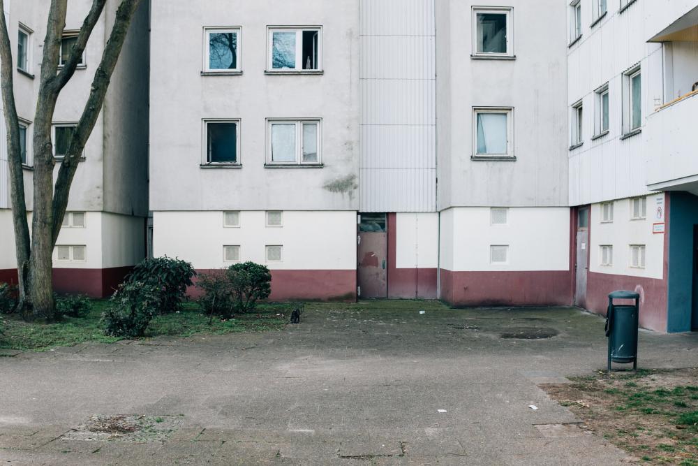 Empty Apartment Building Parking Lot Photo Empty Apartment Building Parking Lot Photo