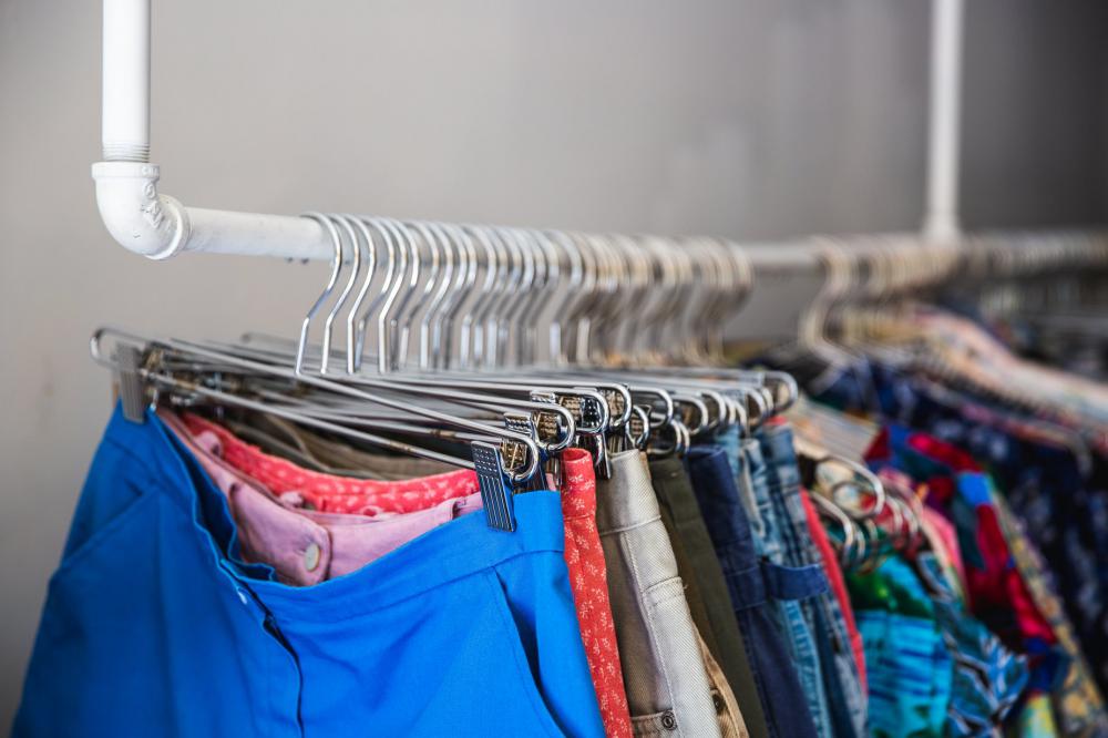 Clothes Hung Up On Retail Display Photo Clothes Hung Up On Retail Display Photo