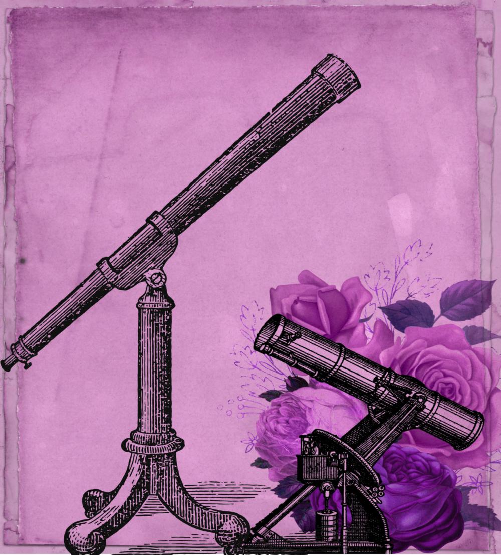 Vintage Telescope Illustration Vintage Telescope Illustration